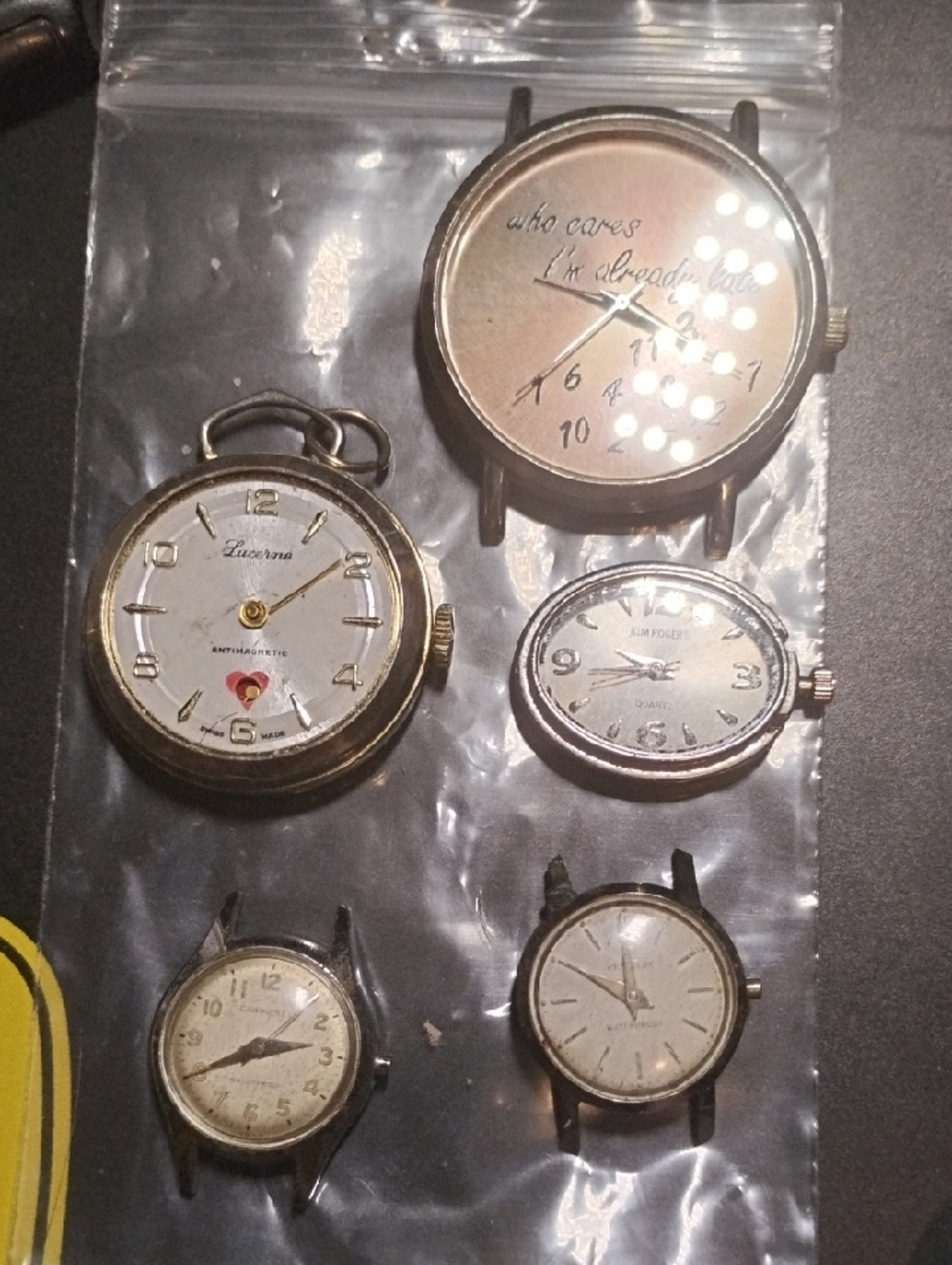 Assorted Vintage Watch Faces - Gold & Silver Tones